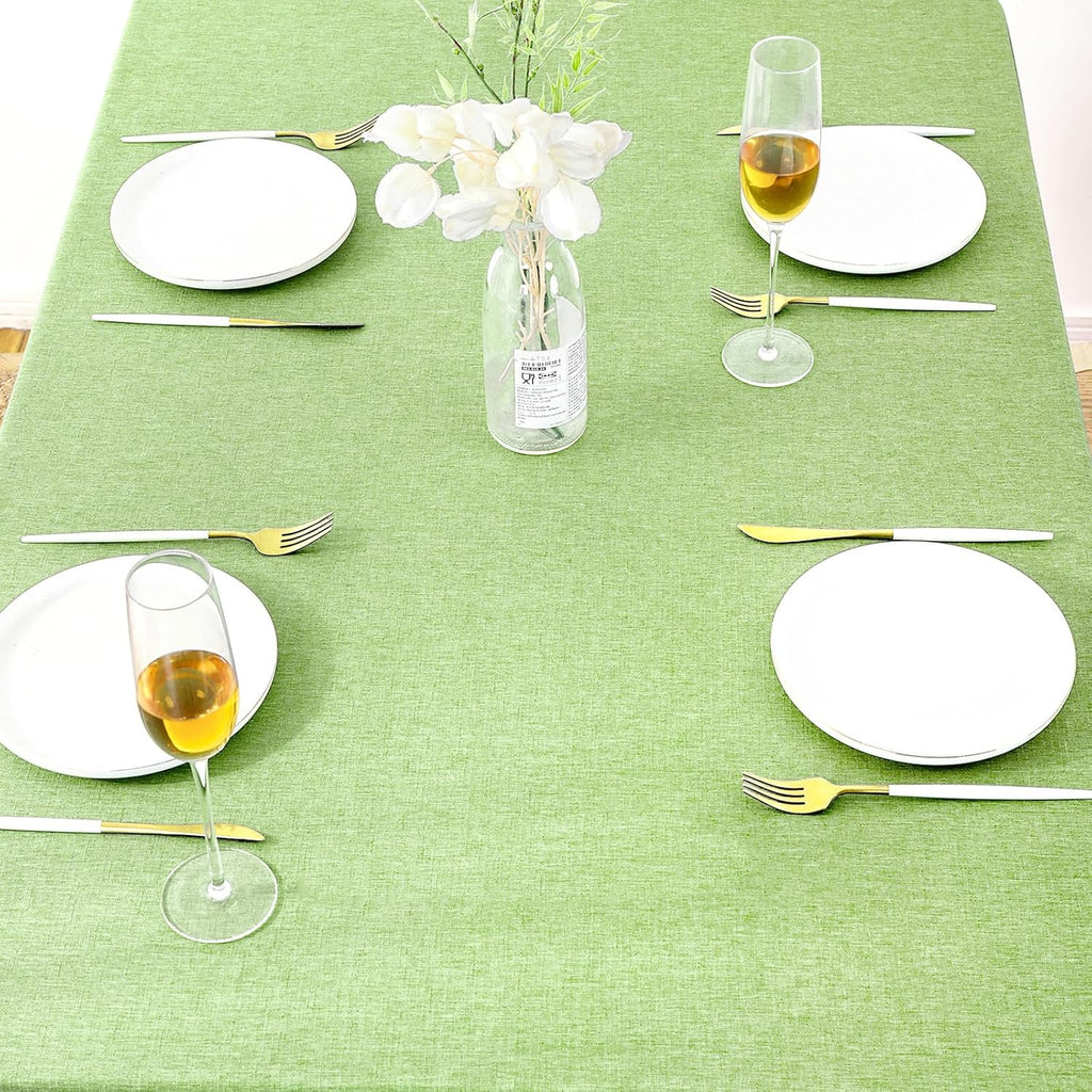 Textured 50 Inch Round Waterproof Tablecloth for Dining Tables G204731