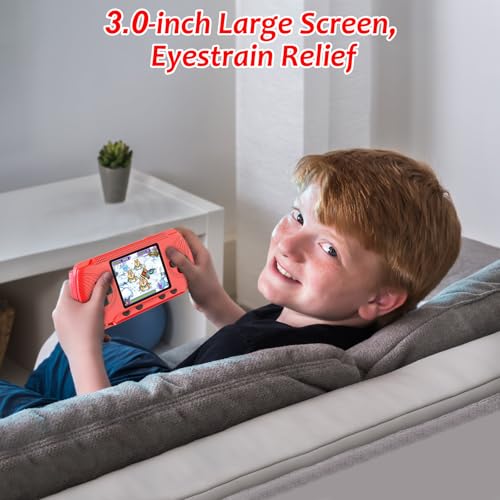 Handheld Game Console for Kids, Portable, Preloaded 258 Games J862