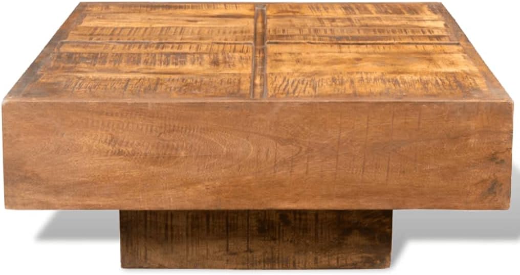 Rustic Square Mango Wood Cocktail Table L355733