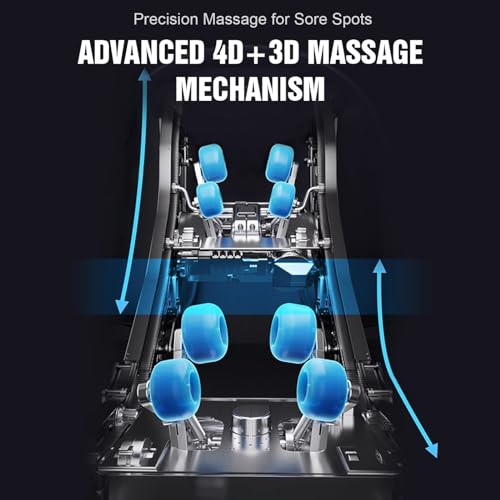 Heaven Duet Massage Chair 4D & 3D Dual-Mechanism Zero Gravity Recliner with Yoga Stretch, Black P844451