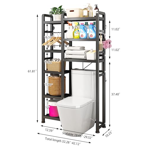 MMBABY Over The Toilet Storage Cabinet with Toilet Paper Holder L592085