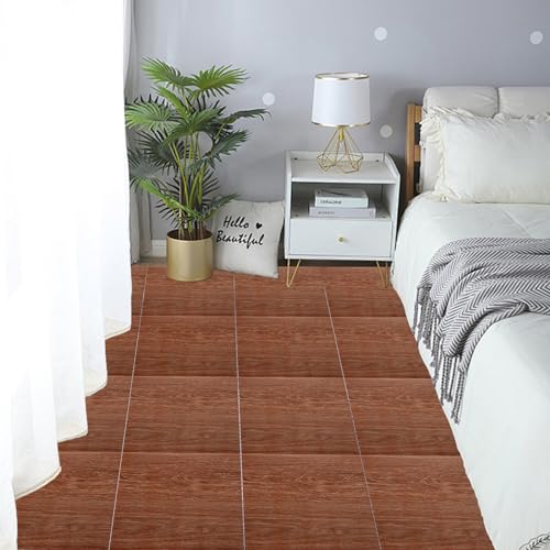 Peel and Stick Vinyl Floor Tiles 12x12 Waterproof Wood Look, 40 Sheets V905