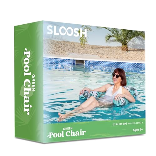 Sloosh Inflatable Pool Lounge Chair for Adults, Plant Pattern T481