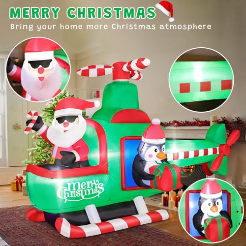 7 FT Christmas Inflatable Santa Claus with LED Lights Indoor Outdoor Decoration F5780