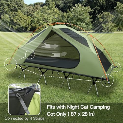 Night Cat Camping Cot Tent - Waterproof 1-Person Portable N969