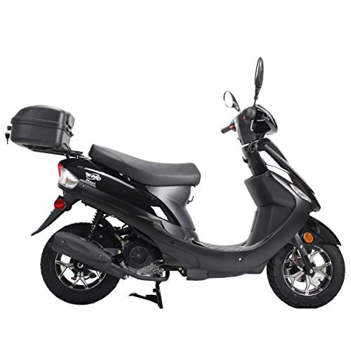 X-PRO 50cc Adult Gas Moped Motorcycle with 10" Aluminum Wheels, Black E491942