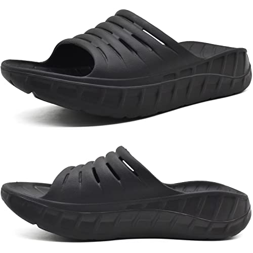 KuaiLu Men's Recovery Sandals Orthotic Cushion Open Toe Sport Slides D332788