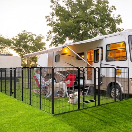 Yaheetech Dog Playpen Outdoor 40 Inch 8 Panels Metal Pet Fence I4784