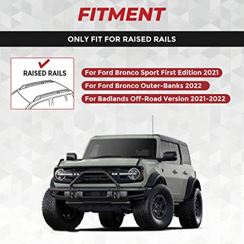 ALAVENTE Roof Rack Cross Bars for Ford Explorer 2020-2023 with Side Rails, 165lbs Aluminum D2995