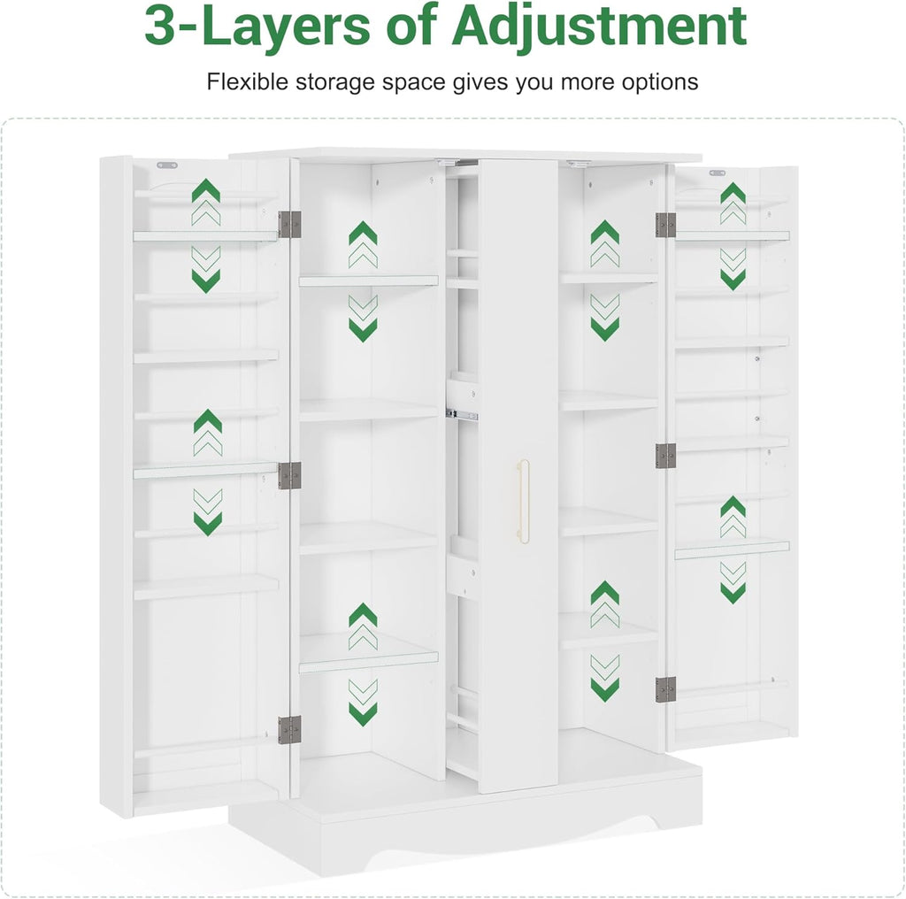 47" Kitchen Pantry Cabinet with Drawer, White A161534