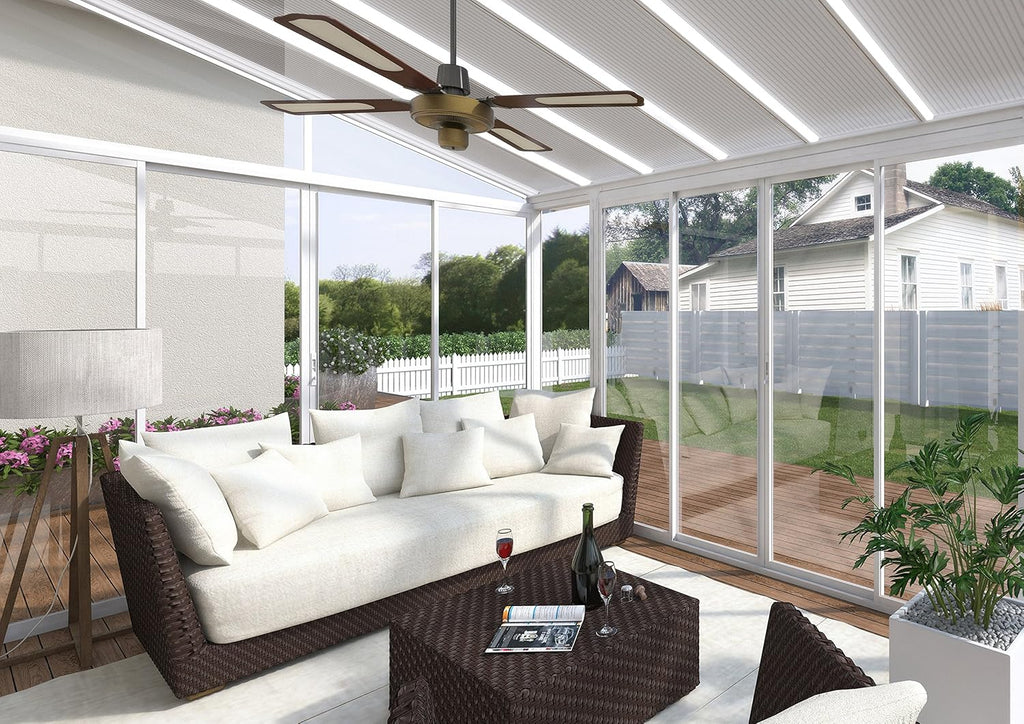 Palram Canopia SanRemo 10x14 Enclosed Patio Cover, White DIY Sunroom Kit, UV Protected Polycarbonate B9089