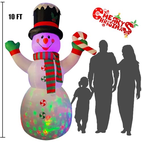 SEASONBLOW 10 Ft Inflatable Christmas Snowman with Candy Decoration H73484