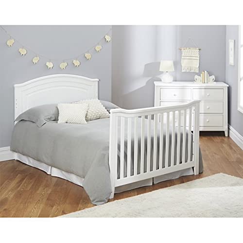 SORELLE FURNITURE Berkley Round Top 4-in-1 Convertible Crib, Non-Toxic Wood, Gray Y5411