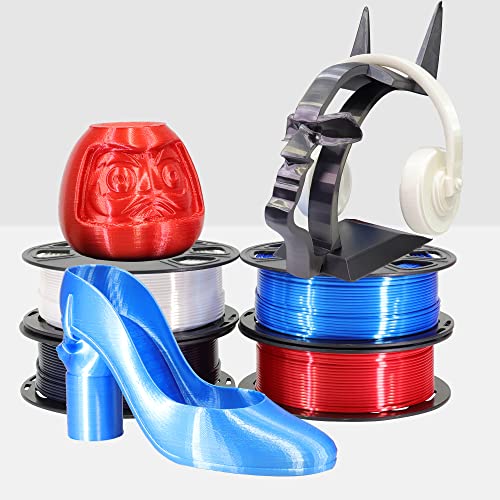 MIKA3D Bicolor Silk PLA 3D Printer Filament Bundle, 1.75mm, 6 Spools V5573