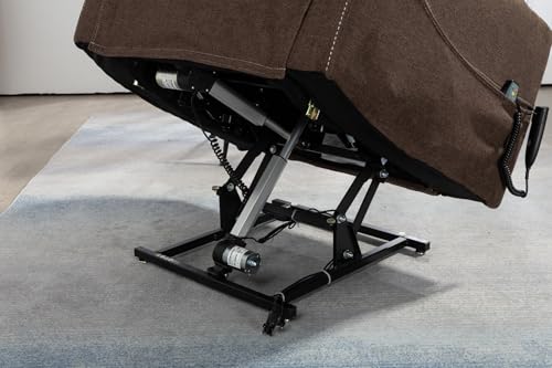 Lift Chair Recliner with Massage and Heat, Heavy Duty for Seniors, Brown V12888