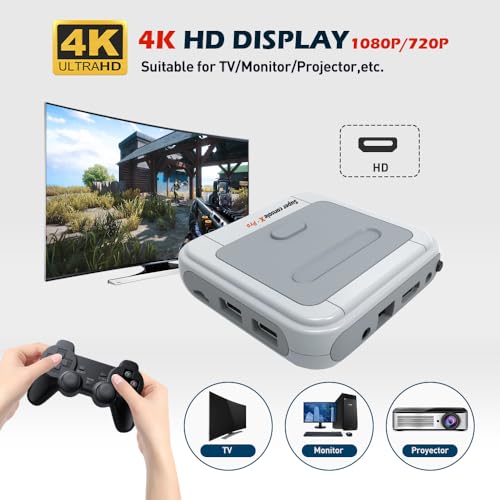 Kinhank Retro Game Console Super Console X PRO with 65000+ Games, 70+ Emulators, 4K TV M628147