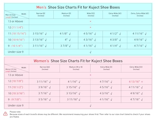 Kuject X-Large Clear Plastic Stackable Shoe Storage Boxes, 12 Pack, Blue Y142131