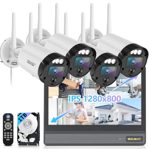 5MP Outdoor Wireless Security Camera System with Night Vision I837239