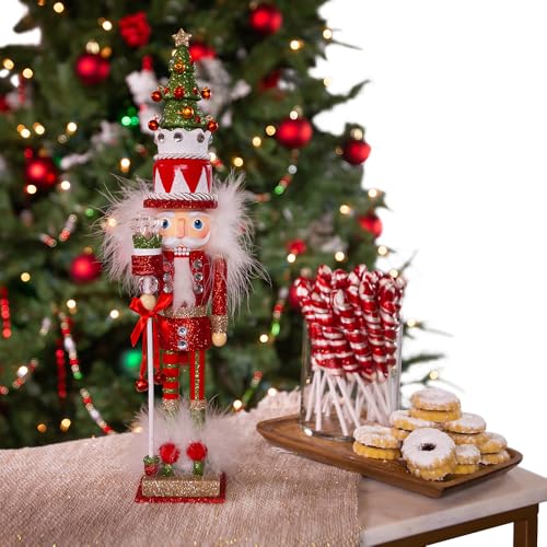 Kurt Adler Hollywood Tree Hat Nutcracker 15-Inch Red Green L27686