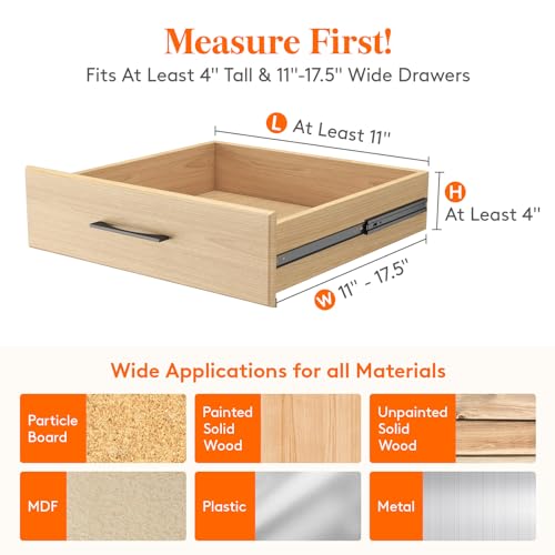 Lifewit 14 Pack Adjustable Drawer Dividers 4" High, White N847