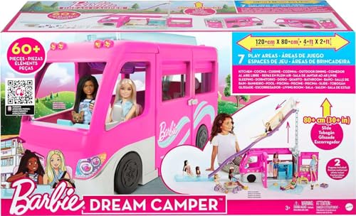 Barbie Camper Playset with 60 Doll-Sized Accessories T7686