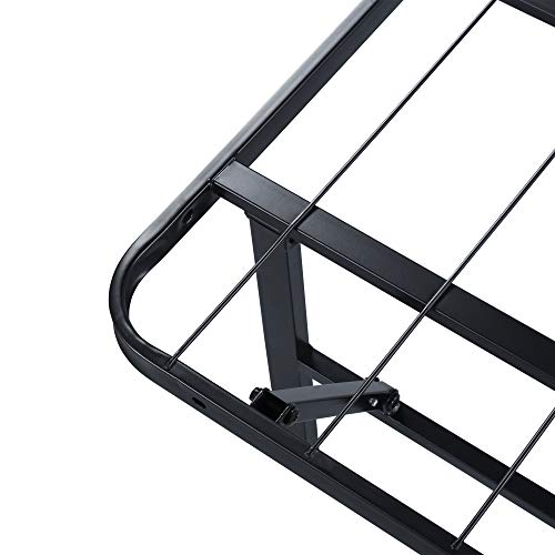 PrimaSleep 18 Inch Heavy Duty Steel Slat Bed Frame, Full, Black P73898