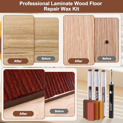 Vinyl Floor Repair Kit with Heat Pen - 11 Colors Hardwood Wax Markers I8626