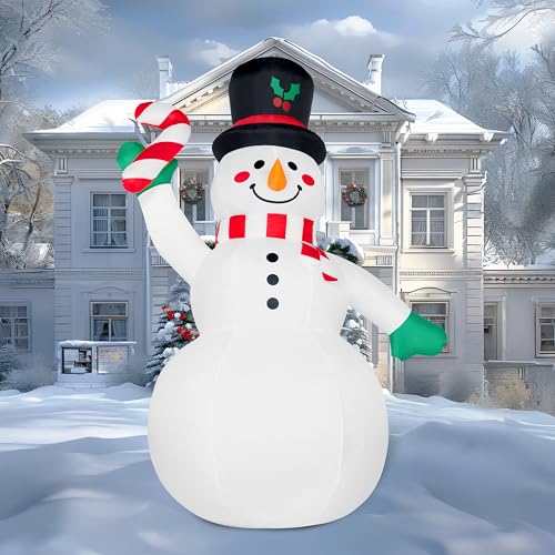Joiedomi 6 FT Tall Christmas Inflatables Snowman with Built-in LEDs U780