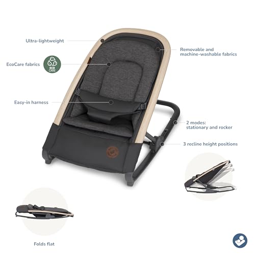 Maxi-Cosi Kori 2-in-1 Baby Bouncer Seat, Portable Rocker, Classic Green Z910