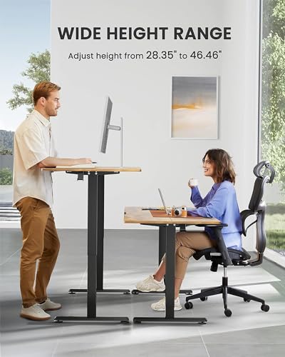 ErGear Height Adjustable Electric Standing Desk 48 x 24 Inches, Walnut S608