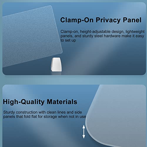 Desk Divider Acoustic Privacy Panel, Clamp-on Cubicle Wall 40x30cm O8577