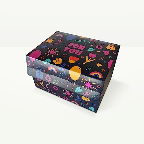 FETTIPOP Merry Christmas Exploding Confetti Gift Box, Pop Up Surprise, Prank Gift Wrapping Idea E58876