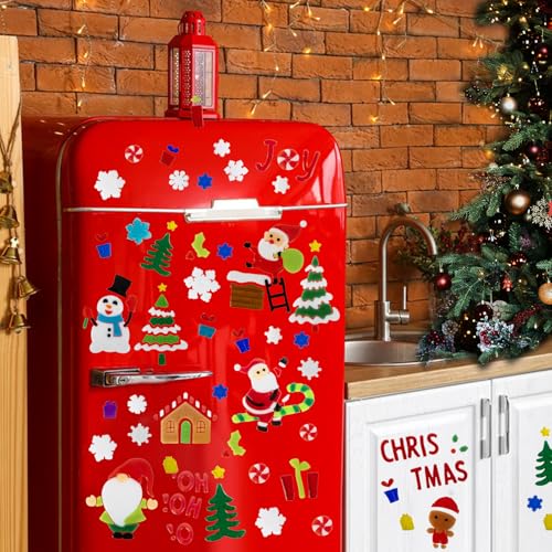 Christmas Window Clings Gel Snowflake Snowman 6-Piece Set F295752