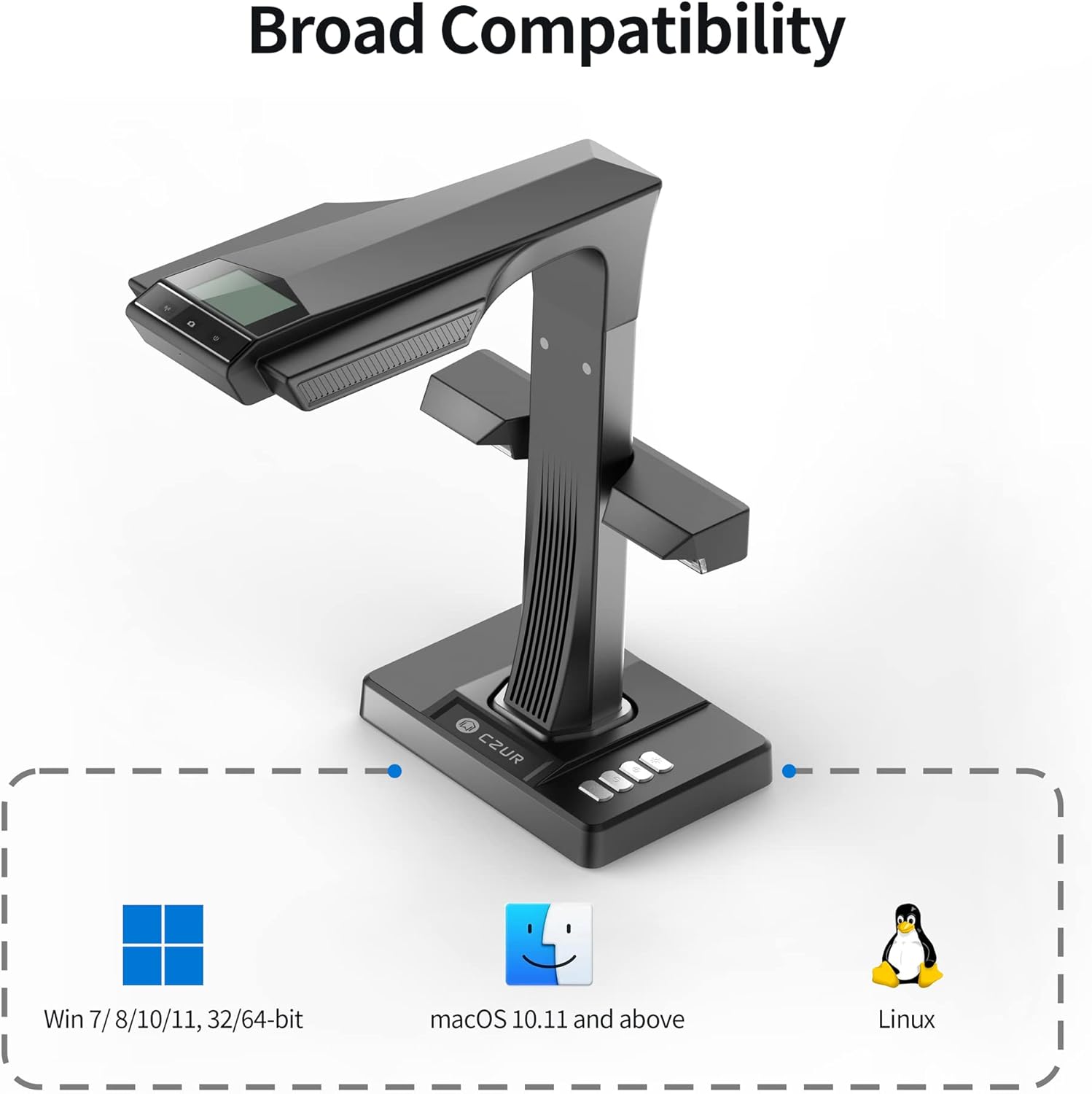 CZUR ET24 Pro 24MP Book Scanner, A3 Document Scanner, USB Document Camera O600