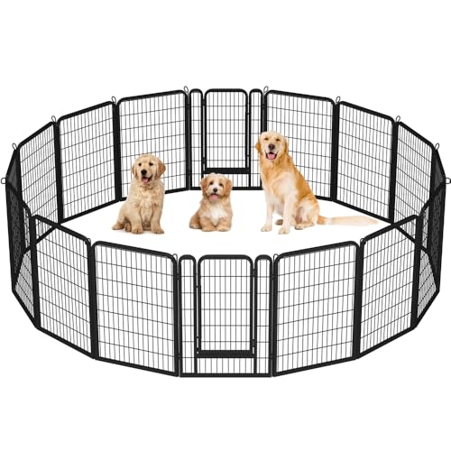 Yaheetech Dog Playpen Outdoor 40 Inch 8 Panels Metal Pet Fence I4784