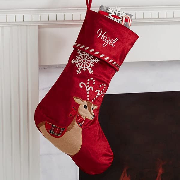 Personalization Universe Personalized Snowman Christmas Stocking with Custom Embroidered Name, 18" E97440