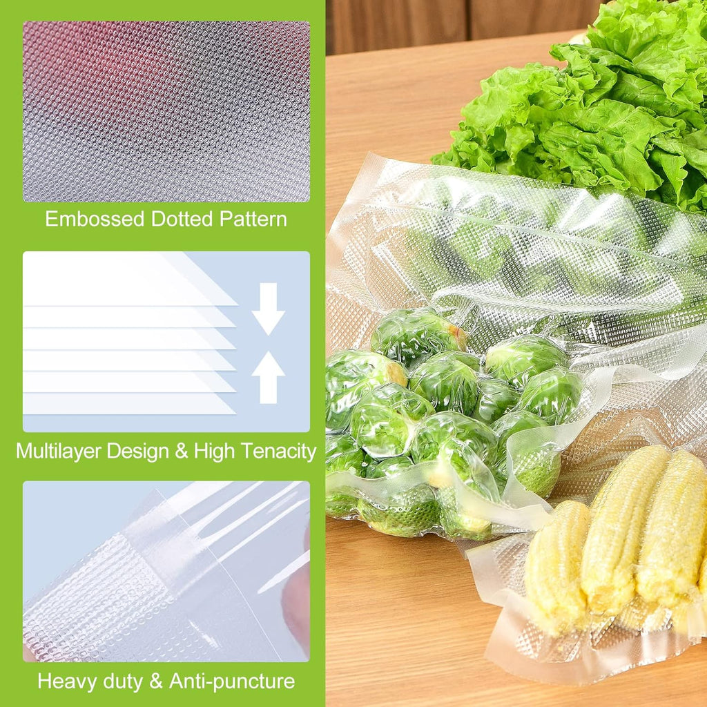 Bonsenkitchen Vacuum Sealer Rolls, 8" x 50' & 11" x 50', BPA Free F90022