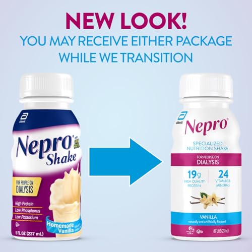 Nepro Nutrition Shake for Dialysis, Vanilla, 8 fl oz, 24 Pack T907