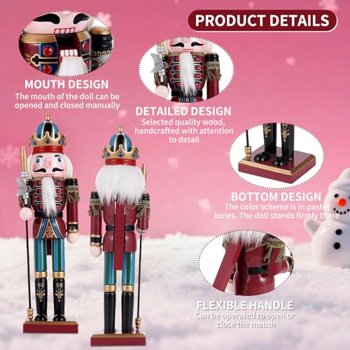 11.8 Inch Wooden Nutcracker Christmas Decor T403