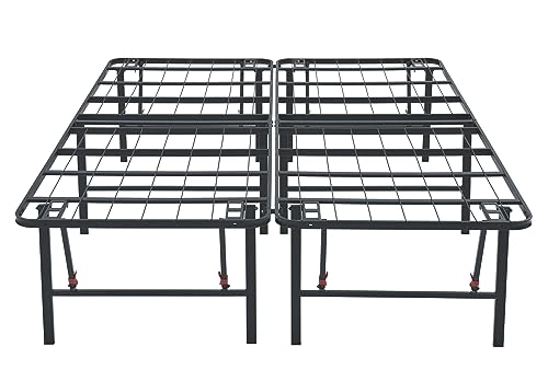 Amazon Basics Foldable Metal Bed Frame with Storage, Full Size, Black A770