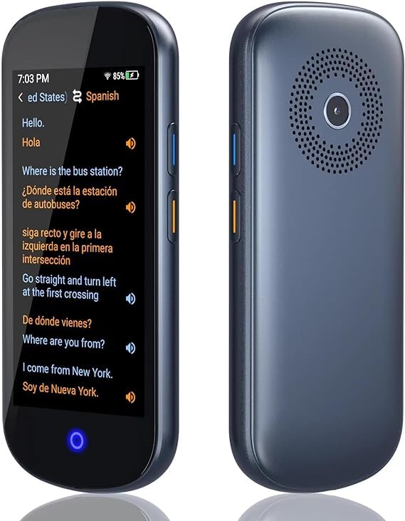 Language Translator Device No WiFi Needed 2024 AI Voice Translator Instant Two-Way 137 Language Translator 4" HD Online/Offline Photo Translation for Travel Business Learning(Lead Grey)