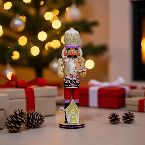 Gingerbread Nutcracker Figure 14 Inch Christmas Wooden Decor K36734