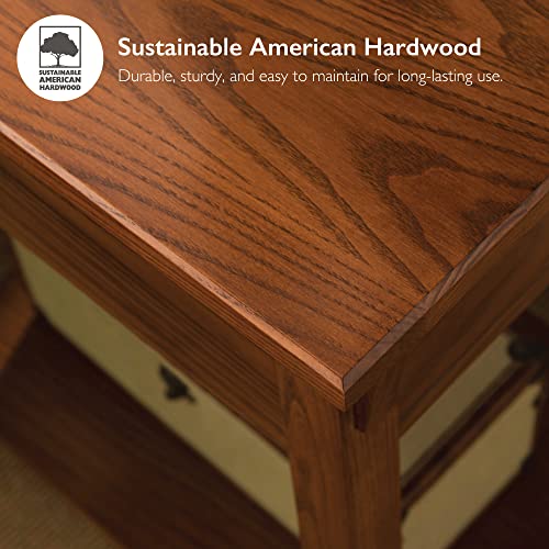 Leick Home 8233 Mission Console Table, Solid Wood, Medium Oak Finish L774
