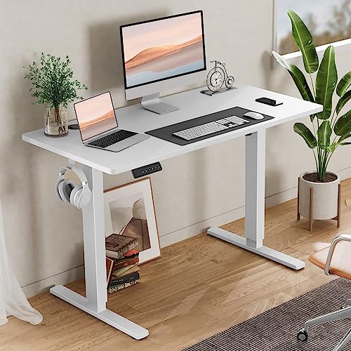 Adjustable Height Electric Standing Desk 55x24 Inch Black W5266