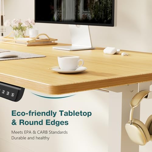 Adjustable Height Electric Standing Desk 55x24 Inch Black W5266