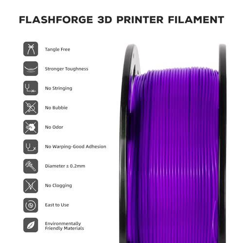 FLASHFORGE PLA Filament 1.75mm Burnt Titanium, Color Changeable 3D Printer Filament 1kg T433110