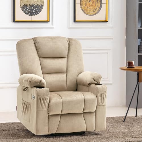 MCombo Small Power Lift Recliner Chair with Massage and Heat, Brown N356790