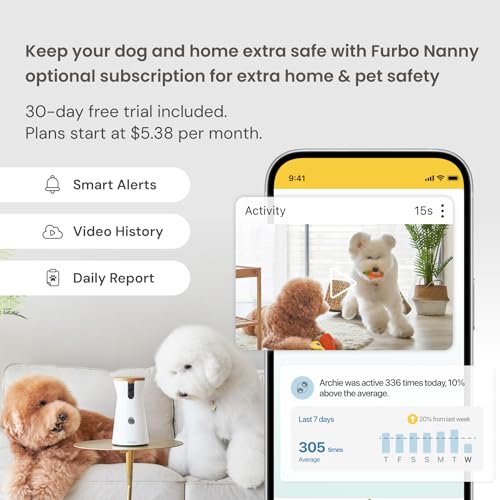 Furbo Mini Pet Camera with 2-Way Audio and Phone App N269659