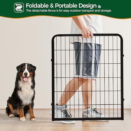 Yaheetech Dog Playpen Outdoor 40 Inch 8 Panels Metal Pet Fence I4784