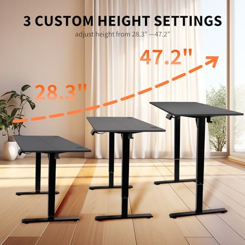 Electric Standing Desk Frame Height Adjustable Black Y740